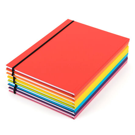 Pisces Hard Cover Elasticated Notebooks Rainbow 7pk A4  hi\-res