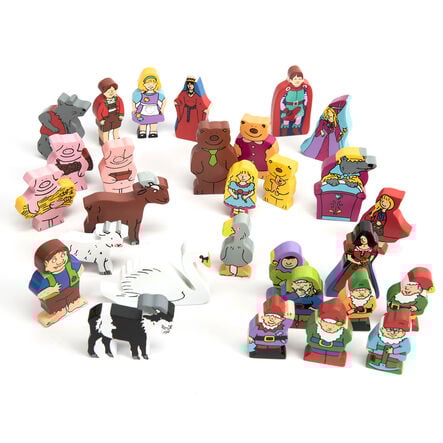 Wooden Small World Fairy Tale Characters 29pk  hi\-res