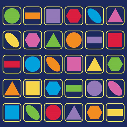 Geometric Shapes Square Placement Carpet 3 x 3m  hi\-res