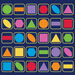 Geometric Shapes Square Placement Carpet 3 x 3m  hi\-res
