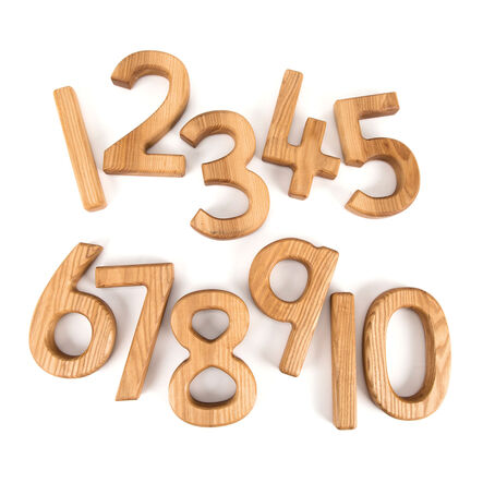 Chunky Wooden Number Collection 1\-10  hi\-res