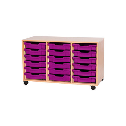 Mobile Triple Tray Storage Unit 18 Trays  hi\-res