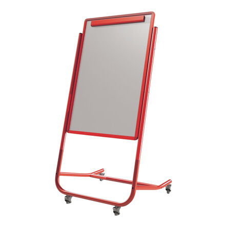 Mobile Magnetic Easel W\/ Flip Chart Holder  hi\-res