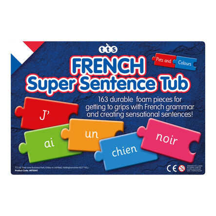 TTS French Objects And Colours Foam Sentence Building Pieces  hi\-res