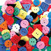 Large Brightly Coloured Craft Buttons 1lb Bag  hi\-res