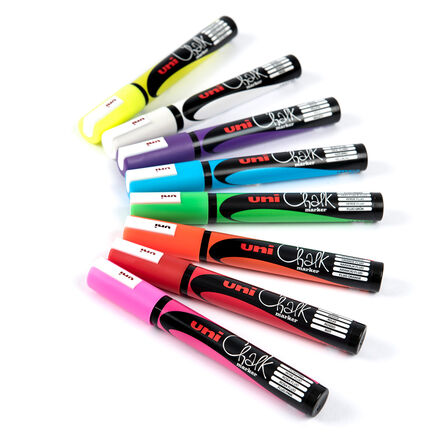 Chalk Marker Pens Assorted 8pk Bullet Tip  hi\-res