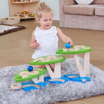 Modular Wooden Ball Run  hi\-res