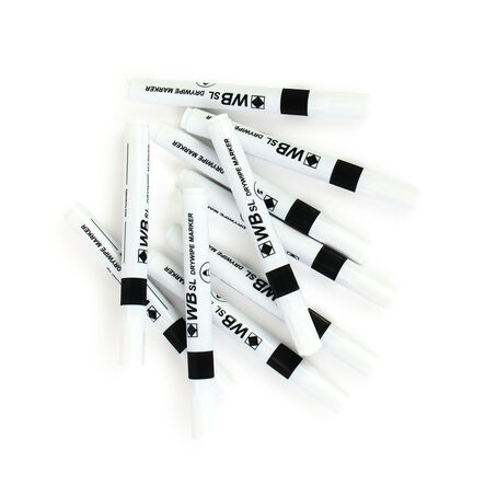 Slim Barrel Drywipe Pens Bullet Tip Black  hi\-res