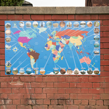 TTS World Landmarks Map Signboards W0.45 x L0.8m  hi\-res