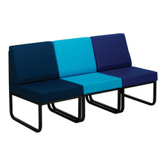 Skid Leg Reception Chair Black Frame  hi-res