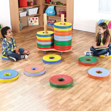 Donut Floor Cushions and Trolley 24pk  hi\-res