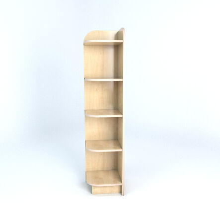 Left Hand Library End Bookcase In Maple  hi\-res