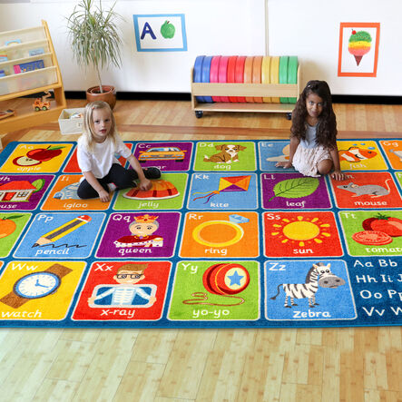 Large Blue Alphabet Carpet W3m  hi\-res