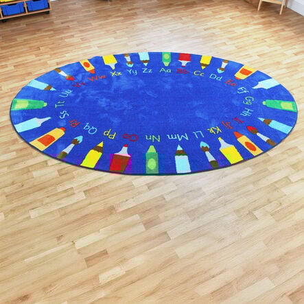 Pencils Alphabet Floor Mat  hi\-res