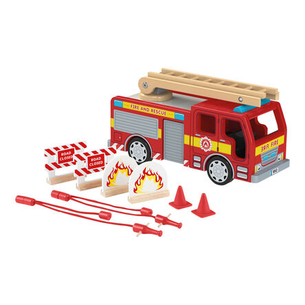 Wooden Fire Engine Toy Truck  hi\-res