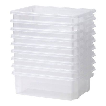 Clear Shallow Tubs 9pk  hi\-res