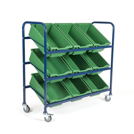 Metal Tilted Tray Trolley with Trays  hi\-res