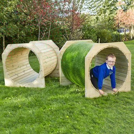 Outdoor Wooden Play Tunnel  hi\-res