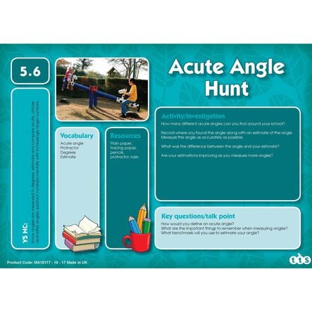 TTS Outdoor Maths Problem Solving Cards A5 Group Set  hi\-res