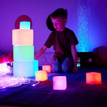 TTS Sensory ICT Glow Construction Blocks  hi\-res