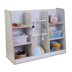 Free Standing Loose Parts Shelf Unit Grey  hi-res