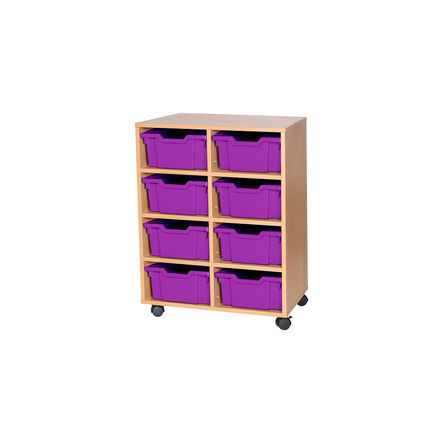 Mobile Double Tray Storage Unit 8 Deep  hi\-res