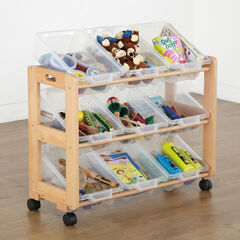 Tilted Tray Mobile Tidy With 9 Trays  hi-res