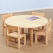 Beech Veneer Circular Table \x26 Chairs  hi\-res