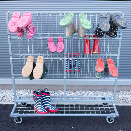 Metal Wellie Trolley Grey  hi\-res