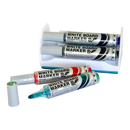Pentel Maxiflo Whiteboard Marker \x26 Magnetic Eraser Set Med  hi\-res