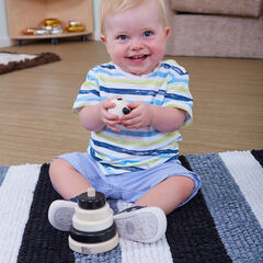 Panda Black & White Wooden Stacker  Panda Black & White Wooden Stacker  hi-res