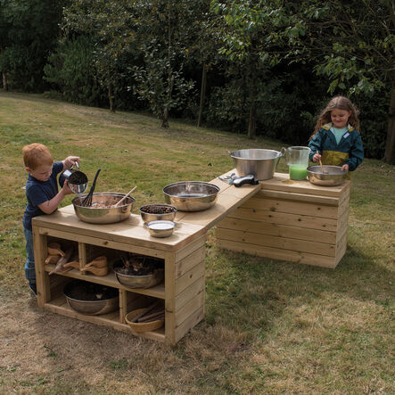 Outdoor Wooden Movable Multi Tables Unit  hi\-res