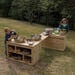 Outdoor Wooden Movable Multi Tables Unit  hi\-res