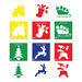 Christmas Stencil Set Assorted 6pk  hi\-res
