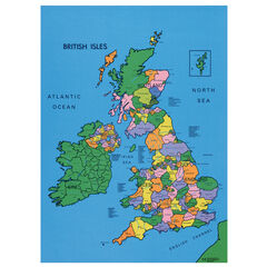 Drywipe Map of the British Isles 91cm x 71cm  hi-res
