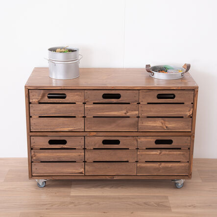 Mobile Double Sided Crate Storage Unit  hi\-res