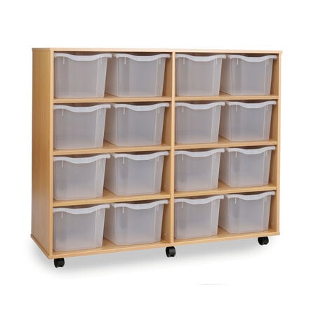 Mobile Tray Storage Unit With 16 Deep Trays  hi\-res