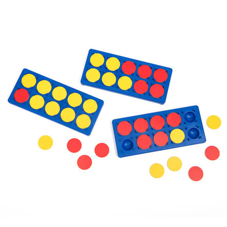Plastic Ten Frame and 2 Colour Counters 10pk  hi\-res
