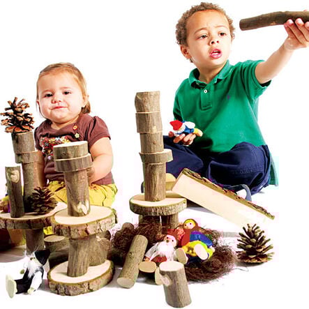 Tree Blocks With Bark 36pcs  hi\-res