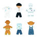 Miniland Doll Profession Job Outfits 6pk  hi\-res
