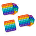 Rainbow Push \x26 Pop It Fidget Pad 5pk  hi\-res