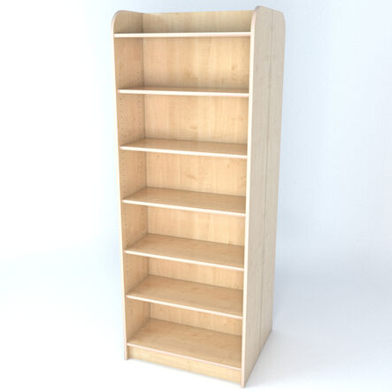 Double Sided Library Bookcase In Maple  hi\-res
