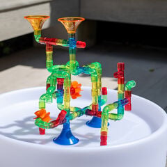 Translucent Rainbow Colour Water Pipes 74pk  hi-res