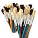 Round And Flat Hog Hair Paint Brushes 100pk  hi\-res