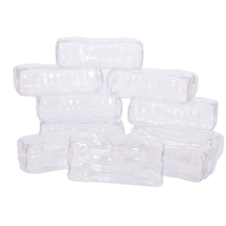 TTS Glacier Effect Clear Plastic Ice Bricks 10pk  hi\-res