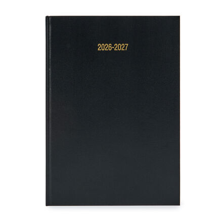 Academic Year Diary A4 Week To View Black 2026\/27  hi\-res