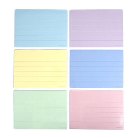 Coloured Tinted Dry\-Wipe Magnetic Boards 6pk  hi\-res