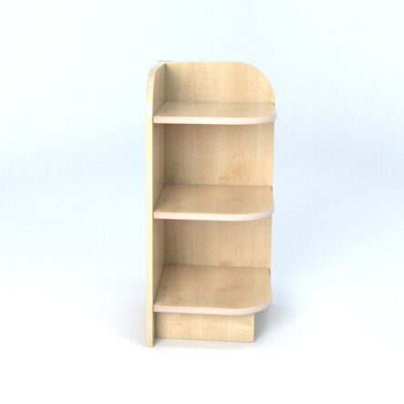 Right Hand Library End Bookcase In Maple H750mm  hi\-res