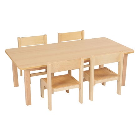 Essentials Table Rectangular Beech Top 530mm  hi\-res