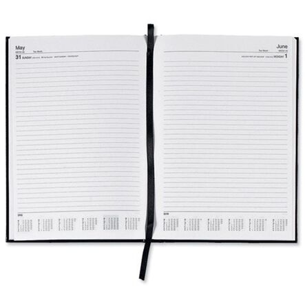 Academic Year Diary A5 Day To A Page Black 2025\/26  hi\-res